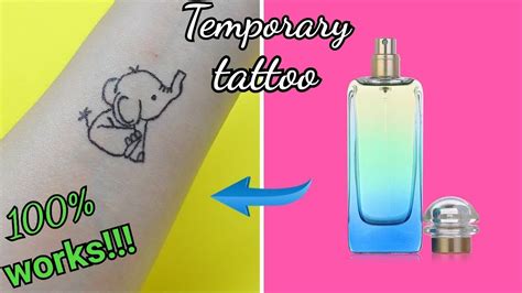 how to put on a fake tattoo with perfume|make a temporary tattoo using perfume.